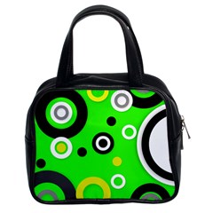 Florescent Green Yellow Abstract  Classic Handbags (2 Sides) by OCDesignss