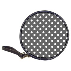 Gray Polka Dots Classic 20-cd Wallets by GardenOfOphir