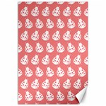 Coral And White Lady Bug Pattern Canvas 12  x 18   11.88 x17.36  Canvas - 1