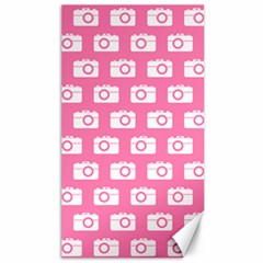 Pink Modern Chic Vector Camera Illustration Pattern Canvas 40  X 72   by GardenOfOphir