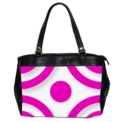 Florescent Pink White Abstract  Office Handbags (2 Sides)  by OCDesignss