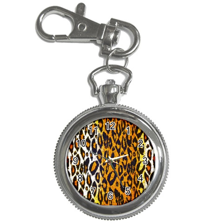 Brown Cheetah Abstract  Key Chain Watches