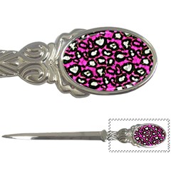 Pink Black Cheetah Abstract  Letter Openers by OCDesignss