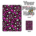 Pink Black Cheetah Abstract  Playing Cards 54 Designs  Back