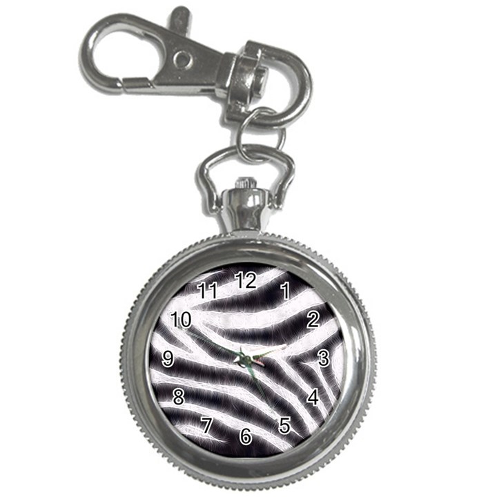 Black&White Zebra Abstract Pattern  Key Chain Watches