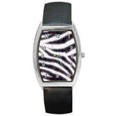 Black&white Zebra Abstract Pattern  Barrel Metal Watches by OCDesignss