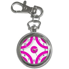 Pink White Abstract Unique Patterns  Key Chain Watches by OCDesignss