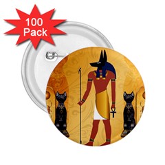 Anubis, Ancient Egyptian God Of The Dead Rituals  2 25  Buttons (100 Pack)  by FantasyWorld7