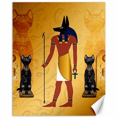 Anubis, Ancient Egyptian God Of The Dead Rituals  Canvas 16  X 20   by FantasyWorld7