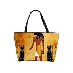 Anubis, Ancient Egyptian God Of The Dead Rituals  Shoulder Handbags by FantasyWorld7