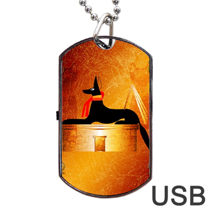 Anubis, Ancient Egyptian God Of The Dead Rituals  Dog Tag USB Flash (One Side)