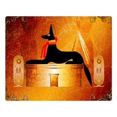 Anubis, Ancient Egyptian God Of The Dead Rituals  Double Sided Flano Blanket (large)  by FantasyWorld7