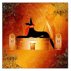 Anubis, Ancient Egyptian God Of The Dead Rituals  Large Satin Scarf (square) by FantasyWorld7