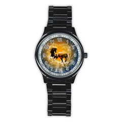 Wonderful Horses Stainless Steel Round Watches by FantasyWorld7