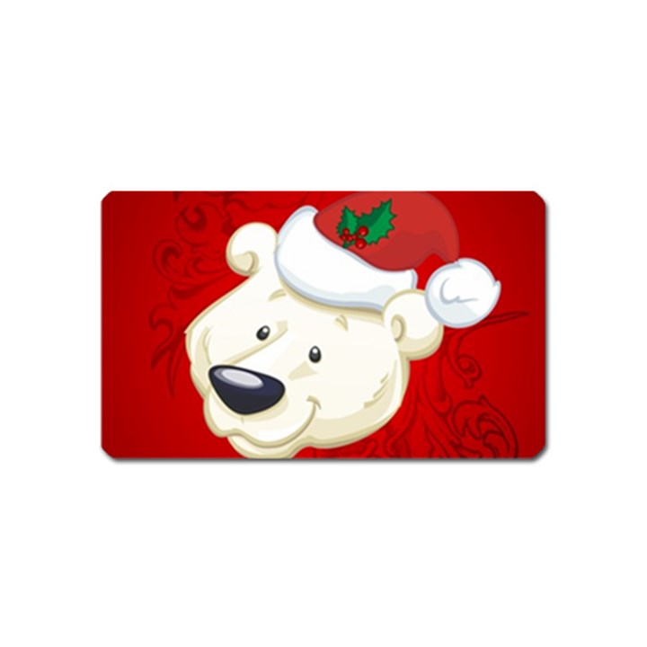 Funny Polar Bear Magnet (Name Card)