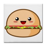 Kawaii Burger Tile Coasters Front