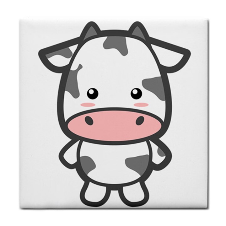 Kawaii Cow Tile Coasters