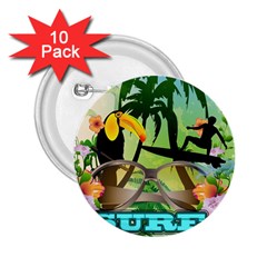 Surfing 2 25  Buttons (10 Pack)  by FantasyWorld7