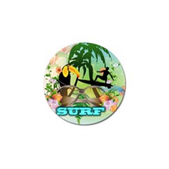 Surfing Golf Ball Marker (4 Pack) by FantasyWorld7