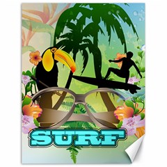 Surfing Canvas 18  X 24   by FantasyWorld7