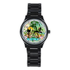 Surfing Stainless Steel Round Watches by FantasyWorld7