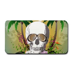 Funny Skull With Sunglasses And Palm Medium Bar Mats by FantasyWorld7