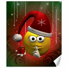 Funny Christmas Smiley Canvas 8  X 10  by FantasyWorld7