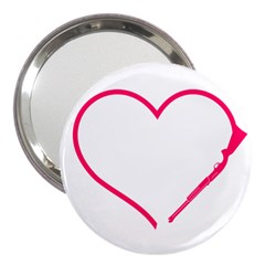 Customizable Shotgun Heart 3  Handbag Mirrors by CraftyLittleNodes