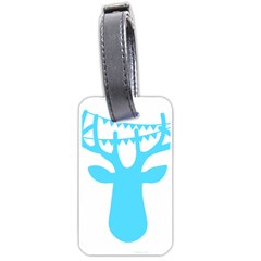 Party Deer With Bunting Luggage Tags (one Side)  by CraftyLittleNodes