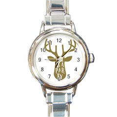 Life Is A Party Buck Deer Round Italian Charm Watches by CraftyLittleNodes