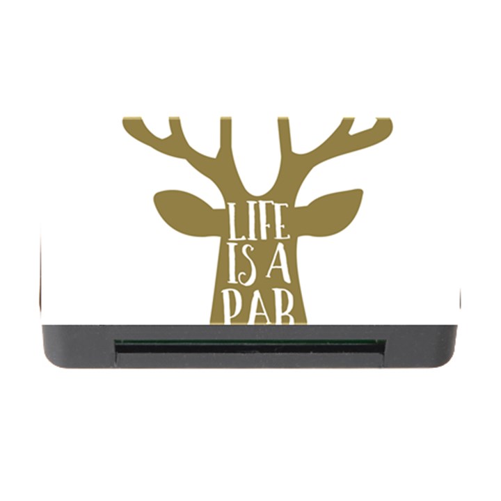 Life Is A Party Buck Deer Memory Card Reader with CF