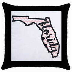 Florida Map Pride Chevron Throw Pillow Cases (black) by CraftyLittleNodes