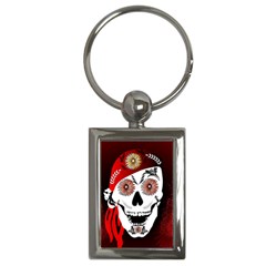 Funny Happy Skull Key Chains (rectangle)  by FantasyWorld7