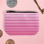 Pink Gradient Chevron Mini Coin Purses Front