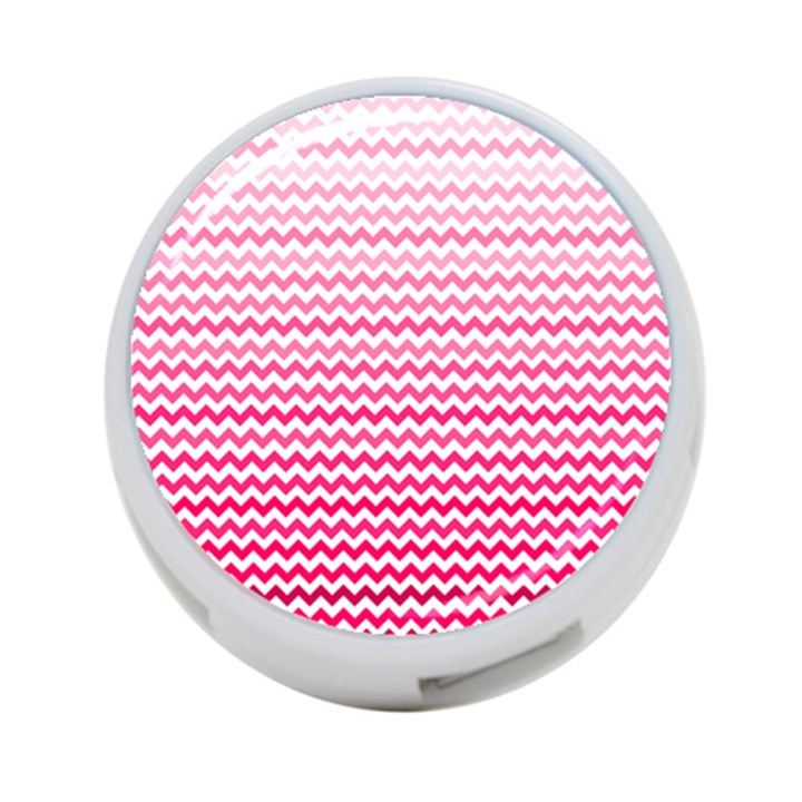 Pink Gradient Chevron 4-Port USB Hub (Two Sides) 