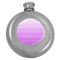 Purple Gradient Chevron Round Hip Flask (5 Oz) by CraftyLittleNodes