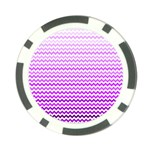 Purple Gradient Chevron Poker Chip Card Guards Front