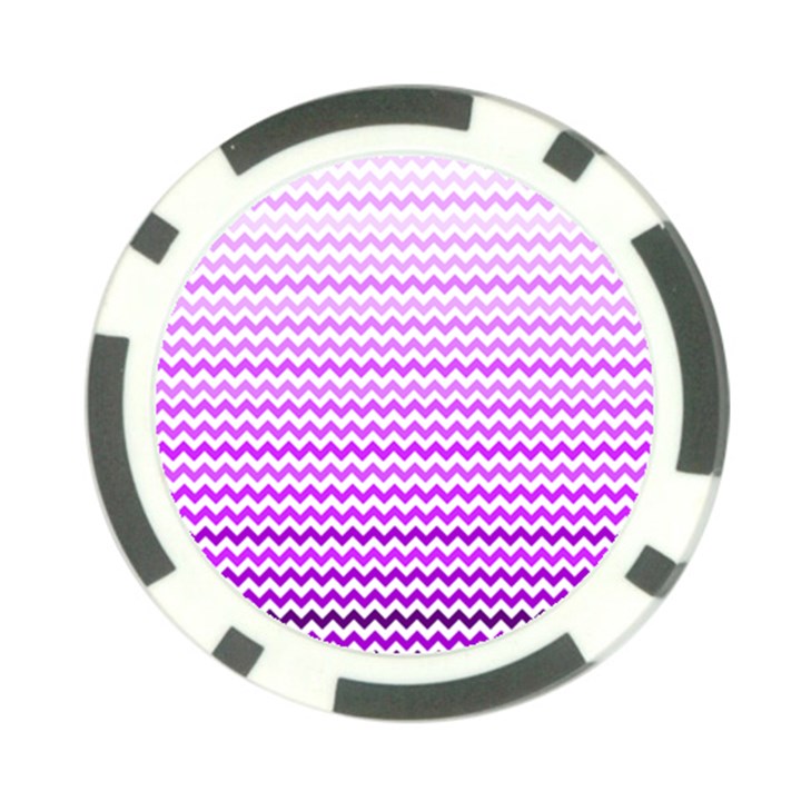 Purple Gradient Chevron Poker Chip Card Guards