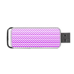 Purple Gradient Chevron Portable Usb Flash (two Sides) by CraftyLittleNodes