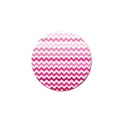 Pink Gradient Chevron Large Golf Ball Marker (4 Pack) by CraftyLittleNodes