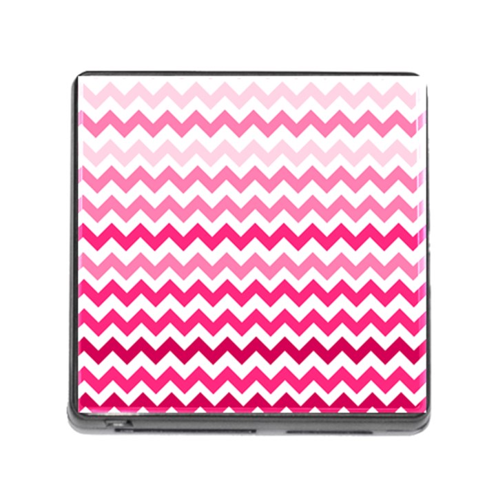 Pink Gradient Chevron Large Memory Card Reader (Square)