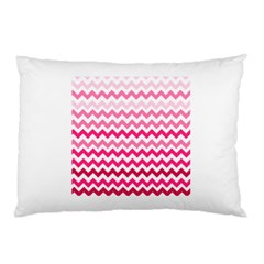 Pink Gradient Chevron Large Pillow Cases (two Sides) by CraftyLittleNodes