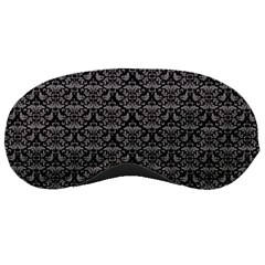 Silver Damask With Black Background Sleeping Masks by CraftyLittleNodes