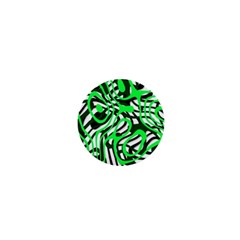 Ribbon Chaos Green 1  Mini Magnets by ImpressiveMoments