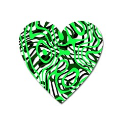 Ribbon Chaos Green Heart Magnet by ImpressiveMoments