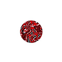 Ribbon Chaos Red 1  Mini Magnets by ImpressiveMoments