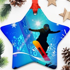 Snowboarding Ornament (star)  by FantasyWorld7