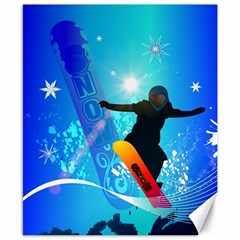 Snowboarding Canvas 8  X 10  by FantasyWorld7