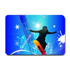 Snowboarding Small Doormat  by FantasyWorld7