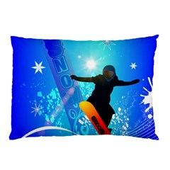 Snowboarding Pillow Cases by FantasyWorld7